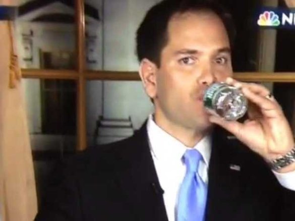 heres-marco-rubio-awkwardly-grabbing-for-a-drink-of-water-in-his-state-of-the-union-rebuttal